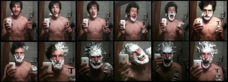 man putting shaving cream all over his face dr heckle funny wtf pictures cópia